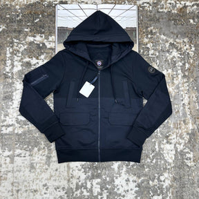 CNADA-GOOSE ZIP JACKET-NAVY WITH BLACK BADGE