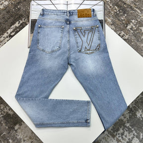 LOUS VUITON  SLIM FIT JEANS BLUE