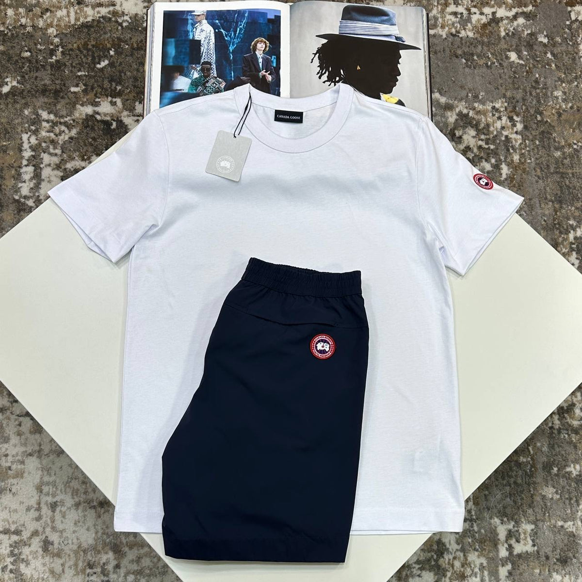 C.G SHORT SET NAVY/WHITE