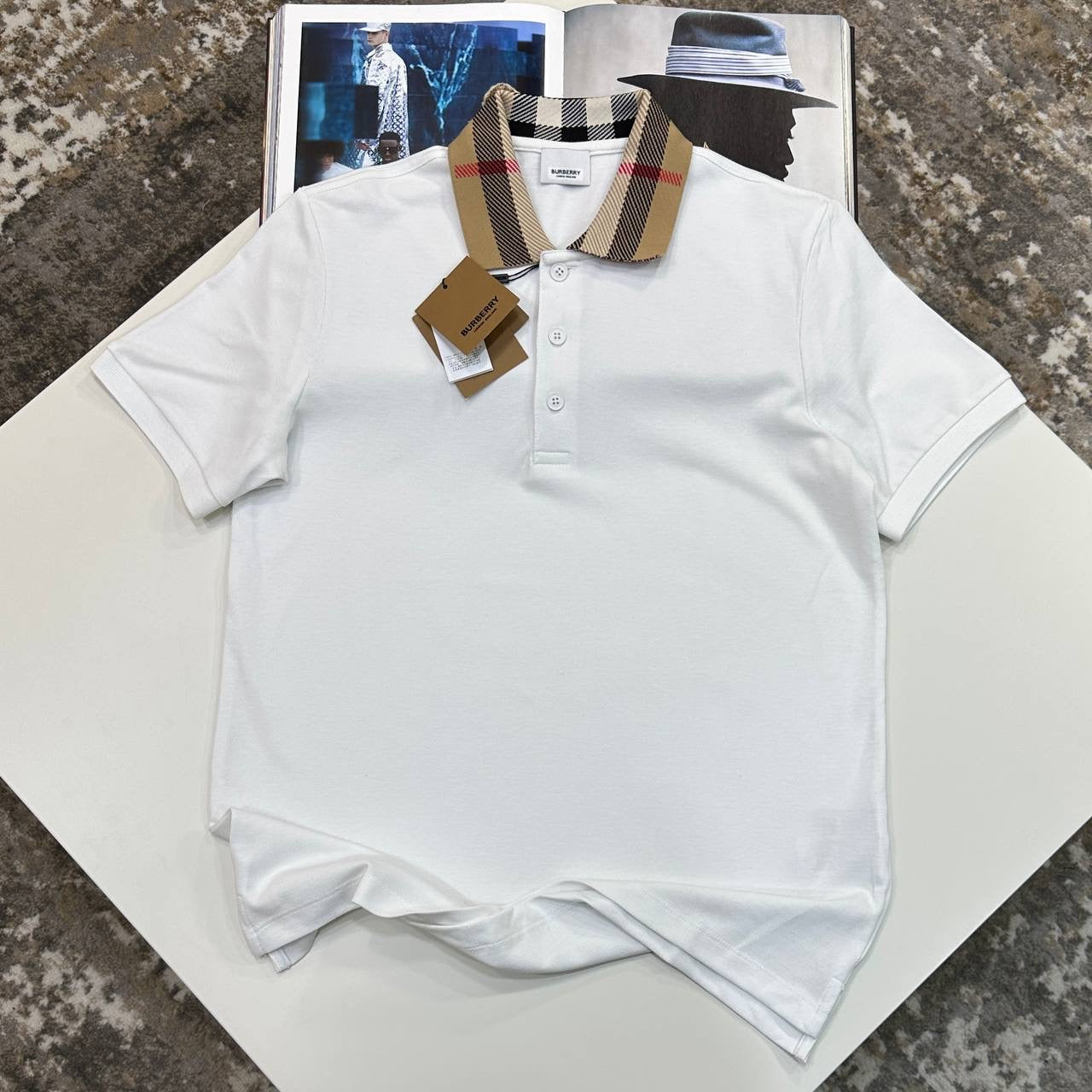 BRBURY POLO- WHITE