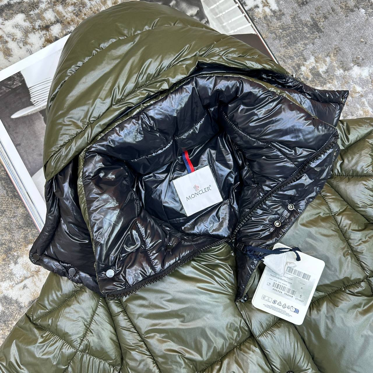 MNCLR FULL PUFFER JACKET-BROWN/BLACK