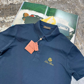 L.P FRONT BADGE POLO- NAVY