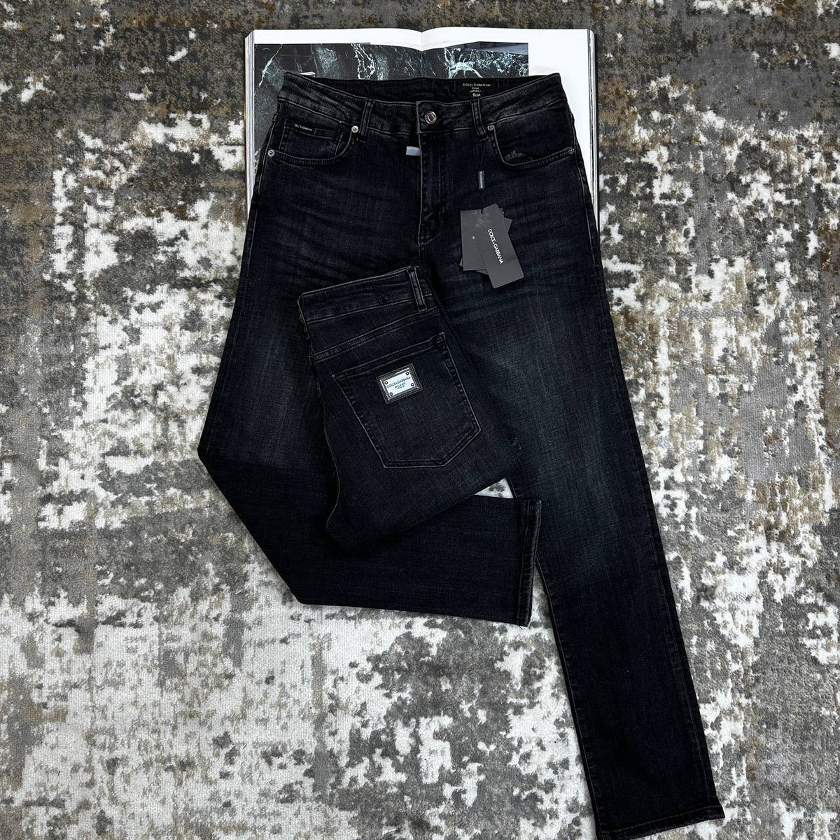 D&G SLIM FIT JEANS BLACK