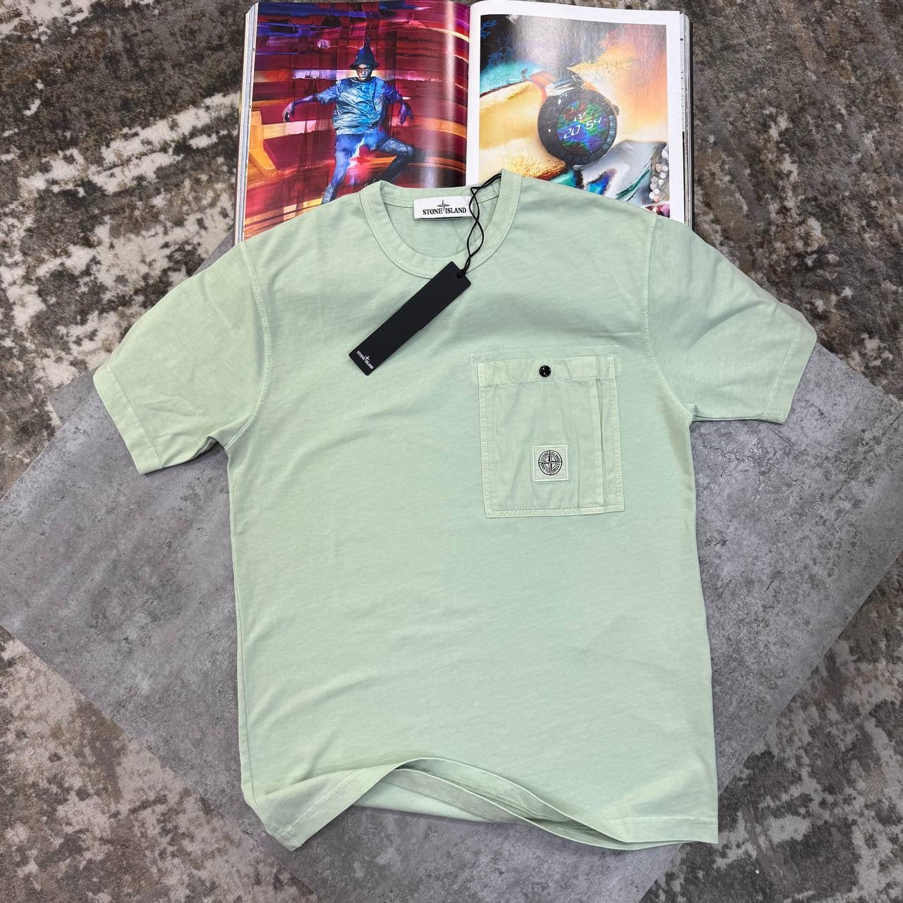 S.I FRONT POCKET TSHIRT- GREEN