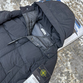 STNE FULL PUFFER LONG JACKET-MATT BLACK