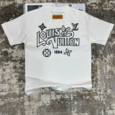 LUOS-VUTON EMBROIDERY TSHIRT-WHITE