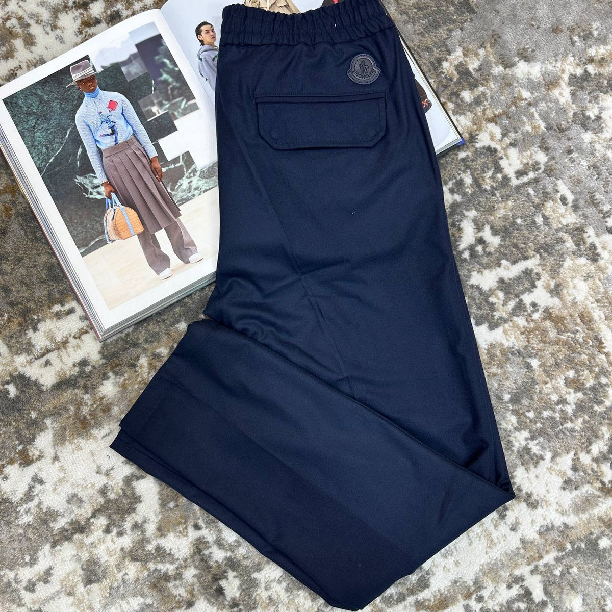 MNCLR PANTS WITH BACK POCKETS NAVY