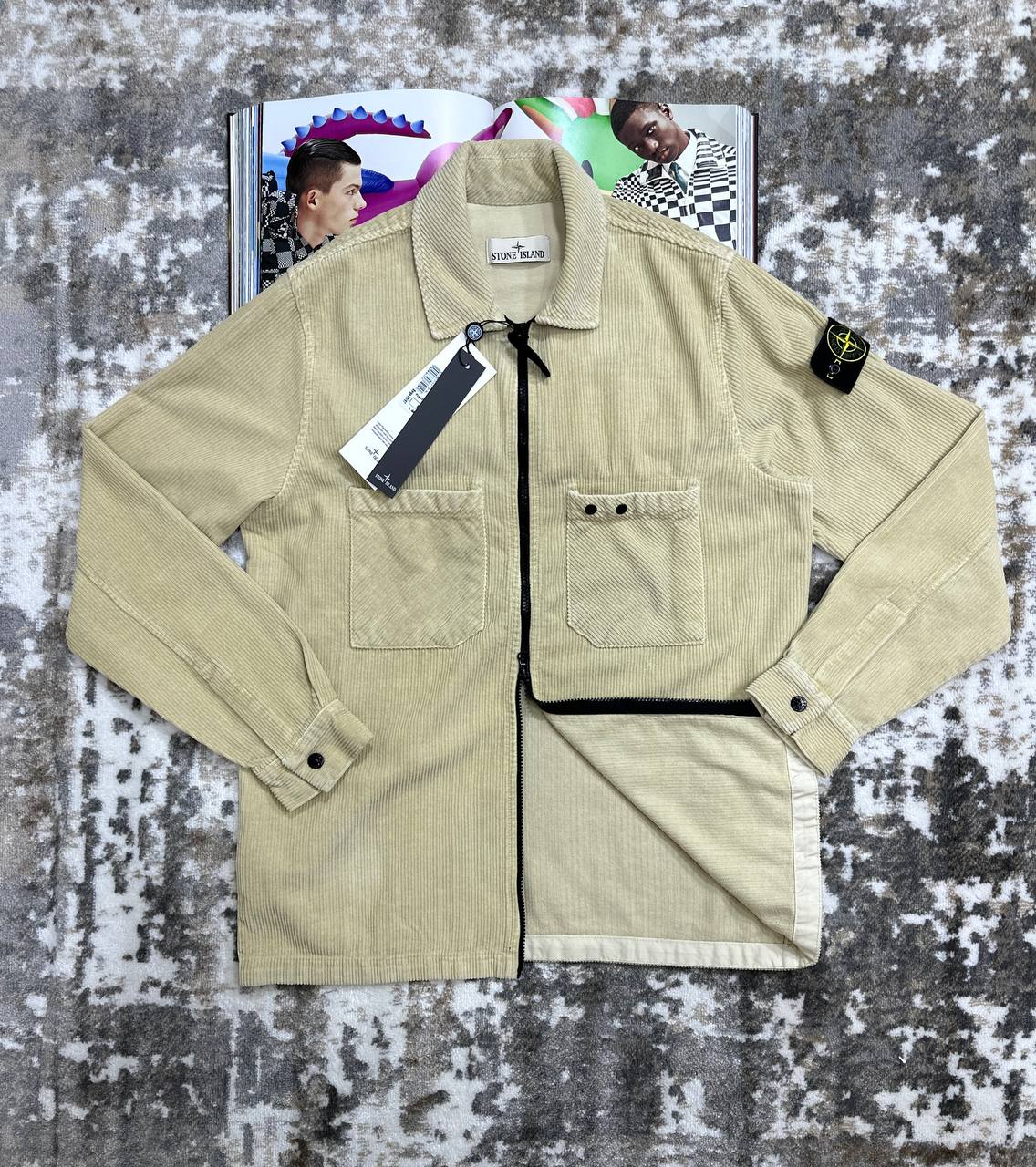 STNE CORD OVERSHIRT - LIGHTGREEN