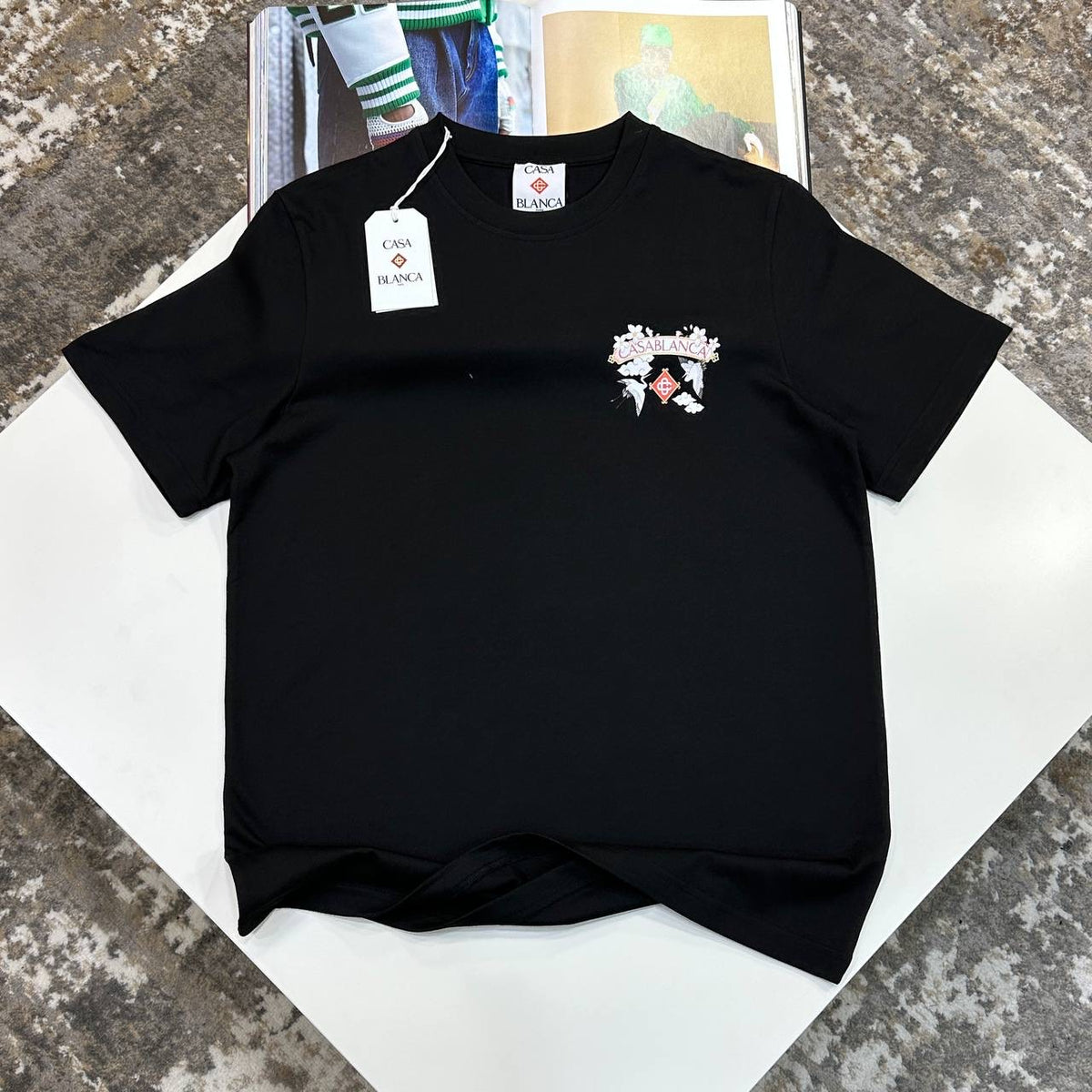 CASA BACK BIG LOGO TSHIRT-BLACK