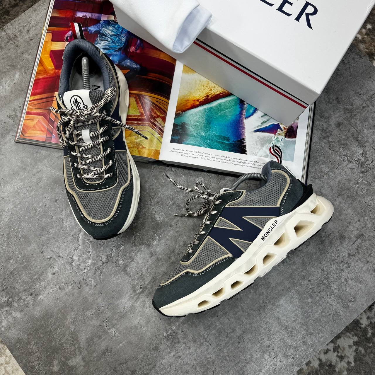 NCLR RUNNING TRAINERS GREY/NAVY