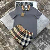 BRBERY SHORT SET GREY/BEIGE