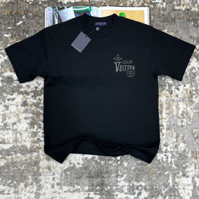 LUOS-VUTON EMBROIDERY TSHIRT-BLACK