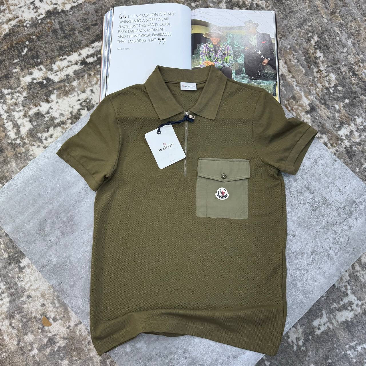 NCLR FRONT POCKET POLO- KHAKHI