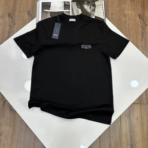 C-DOR  FRONT SMALL BADGE TSHIRT-BLACK