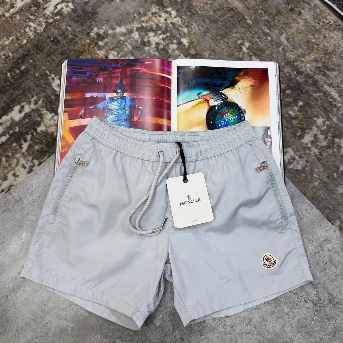NCLR SIDE ZIP SWIM SHORTS GREY