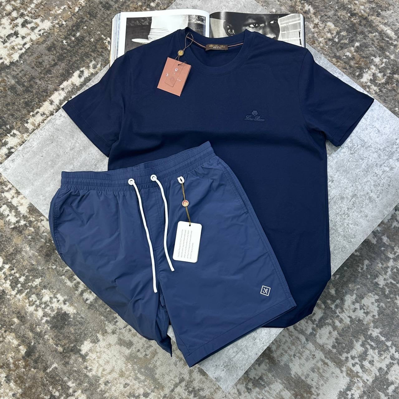 L|P SHORT SET ALL NAVY