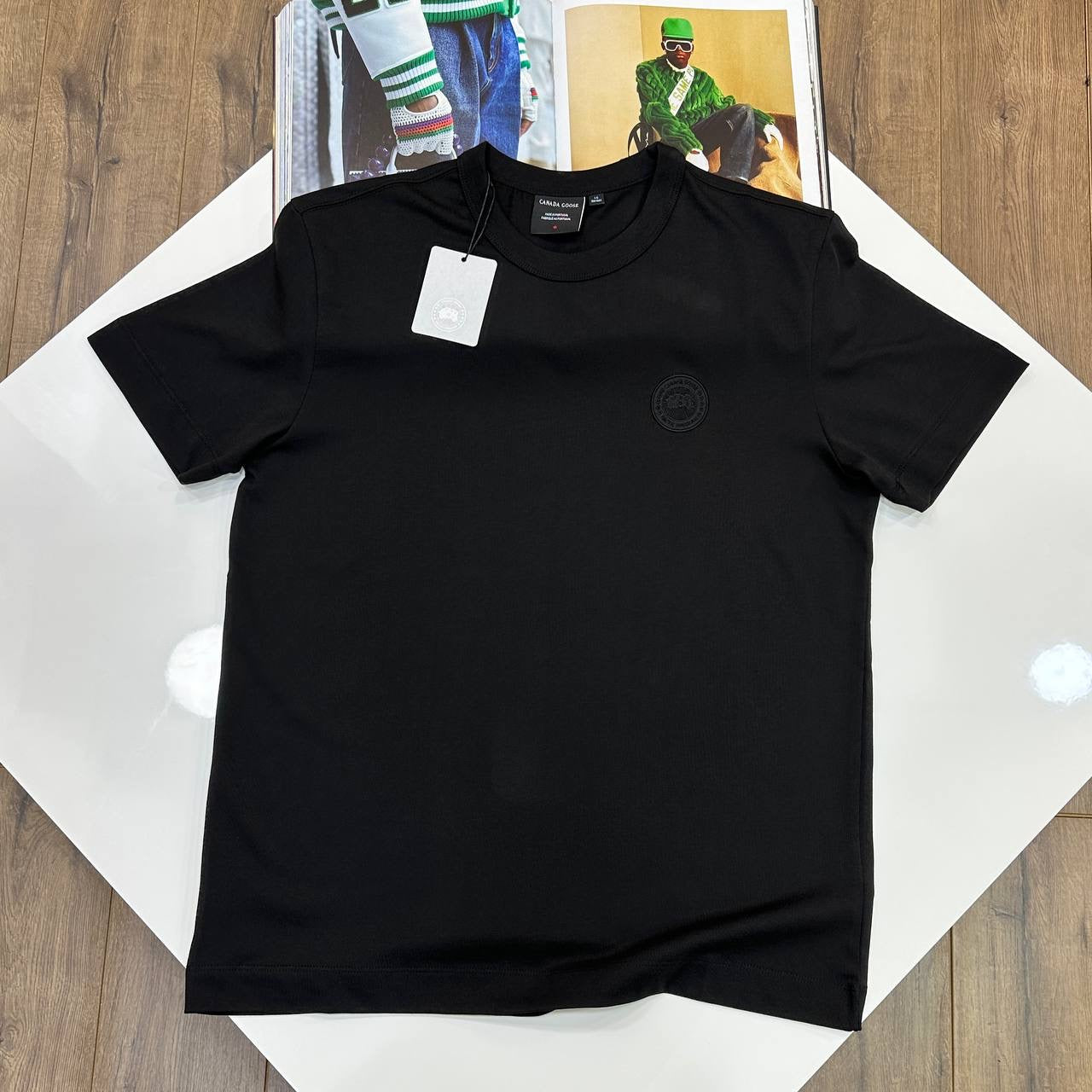 CG FRONT BADGE TSHIRT-BLACK