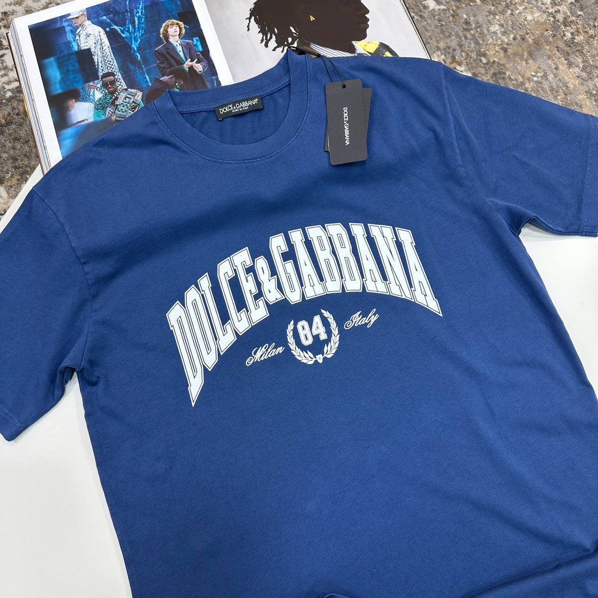 D&G FRONT PRINT TSHIRT-BLUE