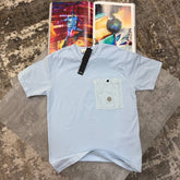 S.I FRONT POCKET TSHIRT- BLUE
