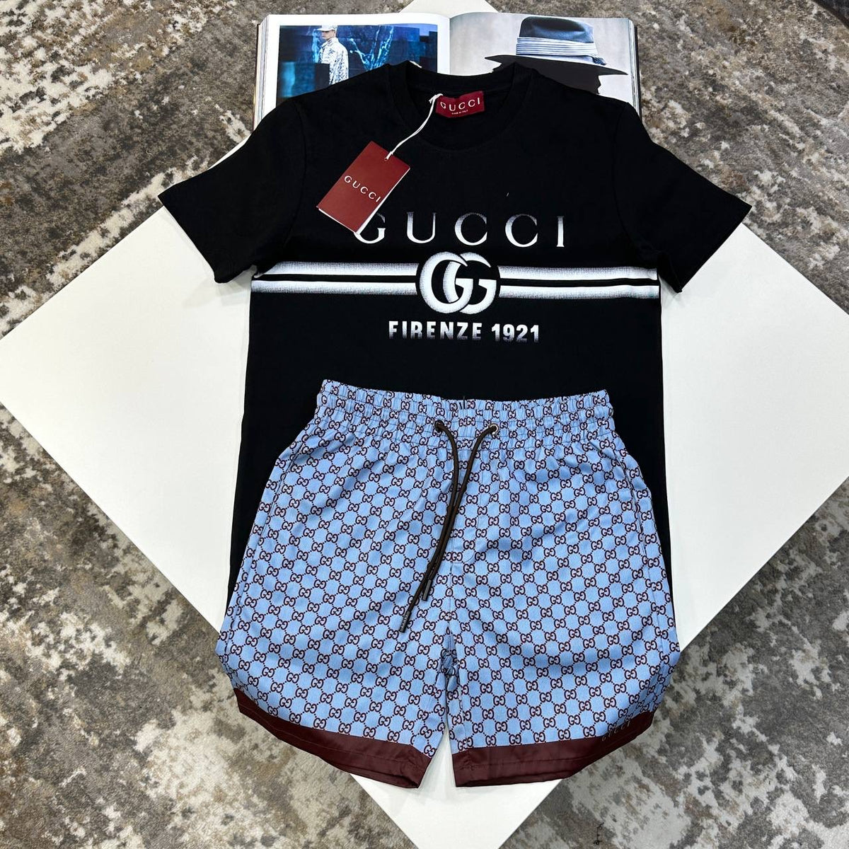 UCI SHORT SET BLACK/BLUE