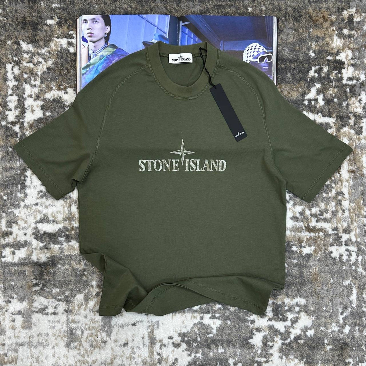 STNE lONG SLEEVE TSHIRT-KHAKHI