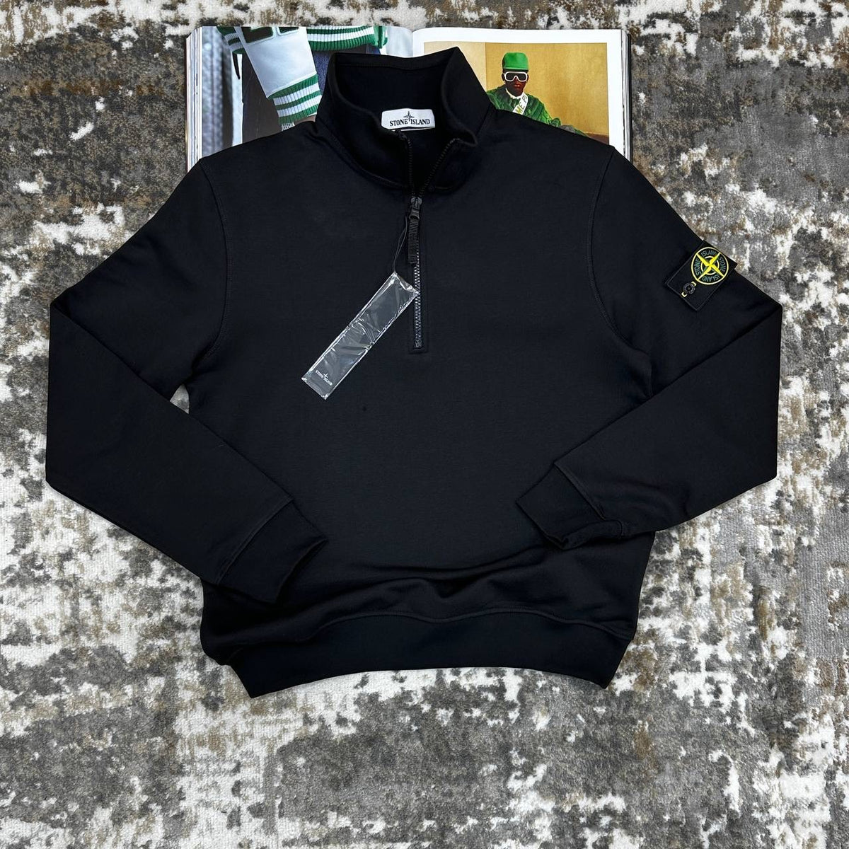 STNE HALFZIP-BLACK