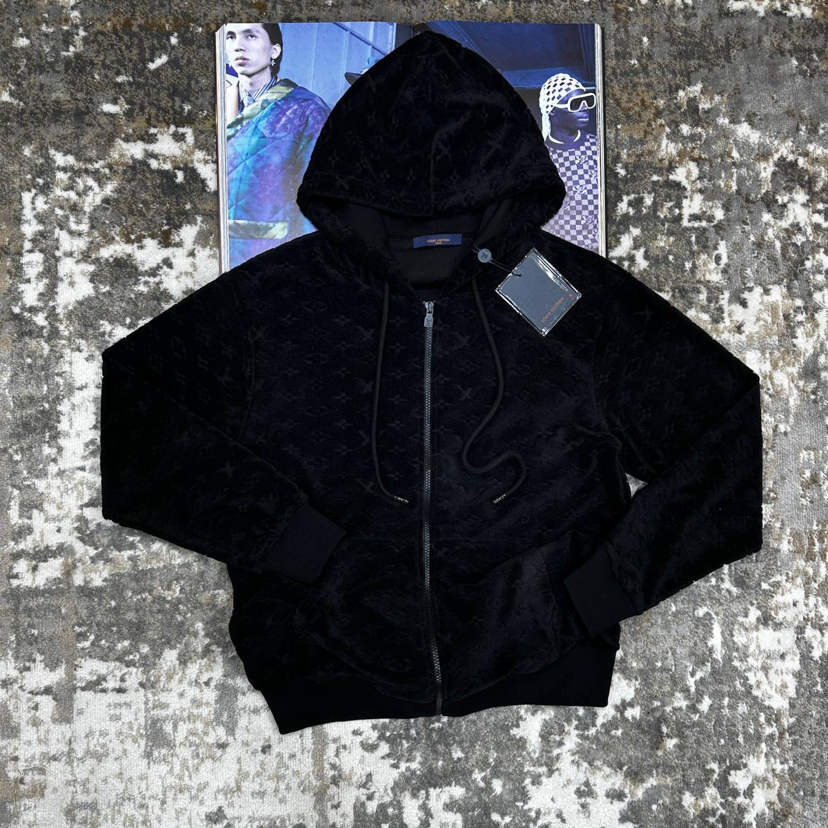 LOUS-VUITON ZIP HOODIE BLACK