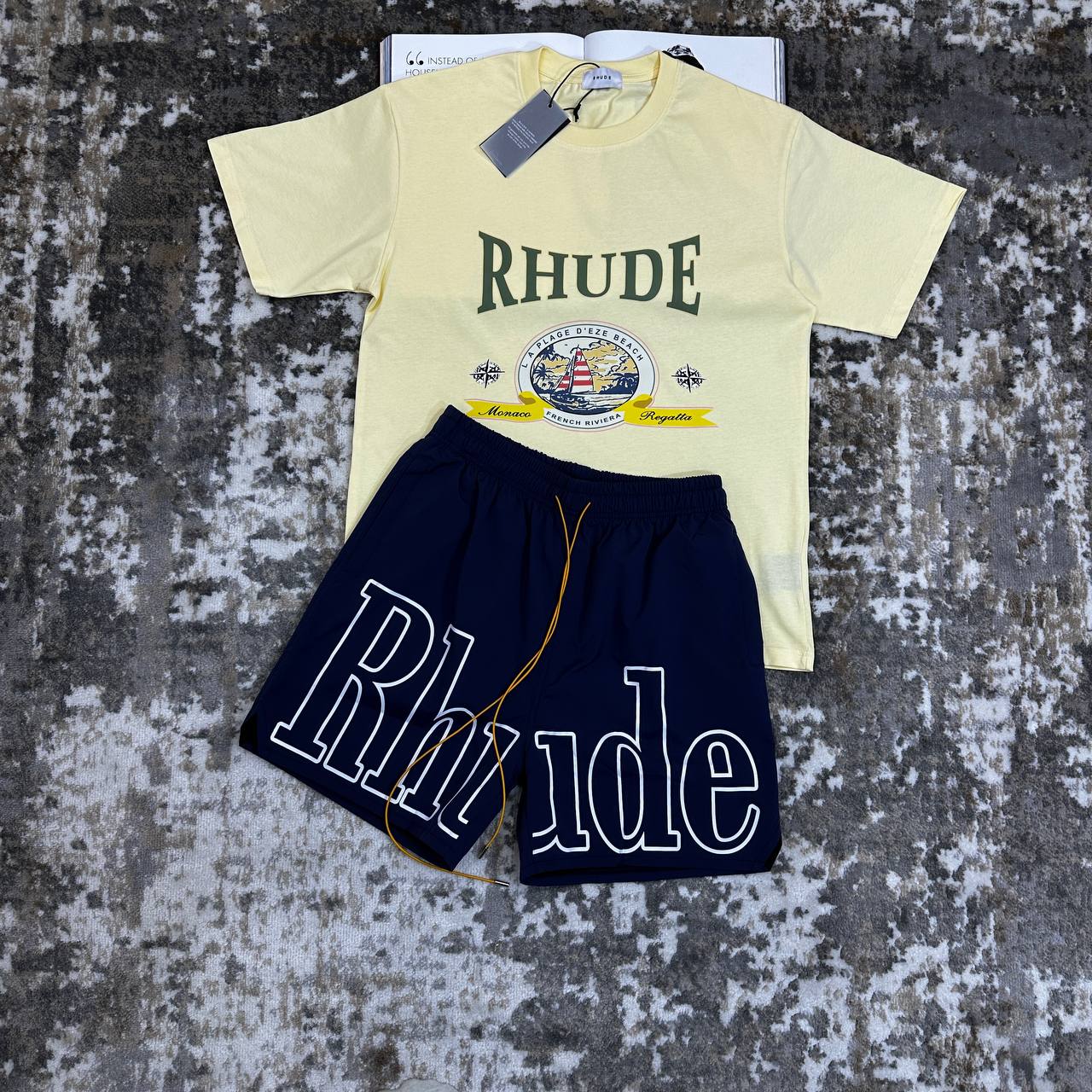 RUDE SHORTS SET YELLOW|BLACK