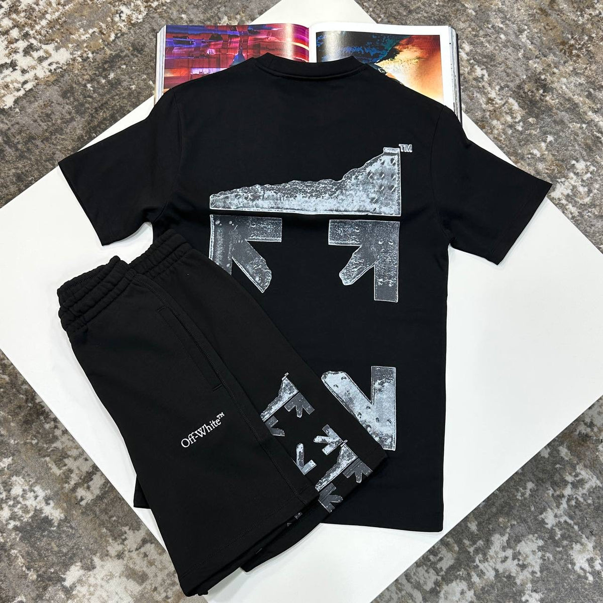 OFF-W SHORT SET ALL BLACK