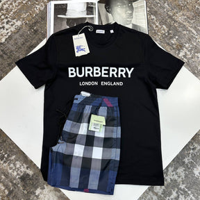 BURBERY SHORT SET BLACK/BLUE