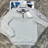CG SIDE RED BADGE HALFZIP GREY