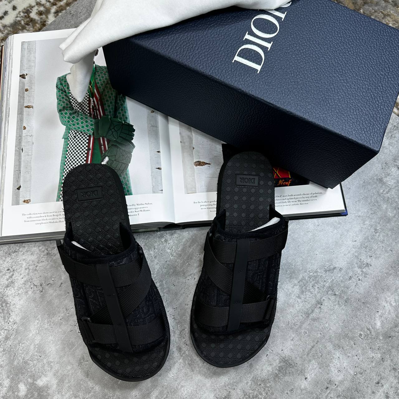 DOR SLIPPERS MENS BLACK