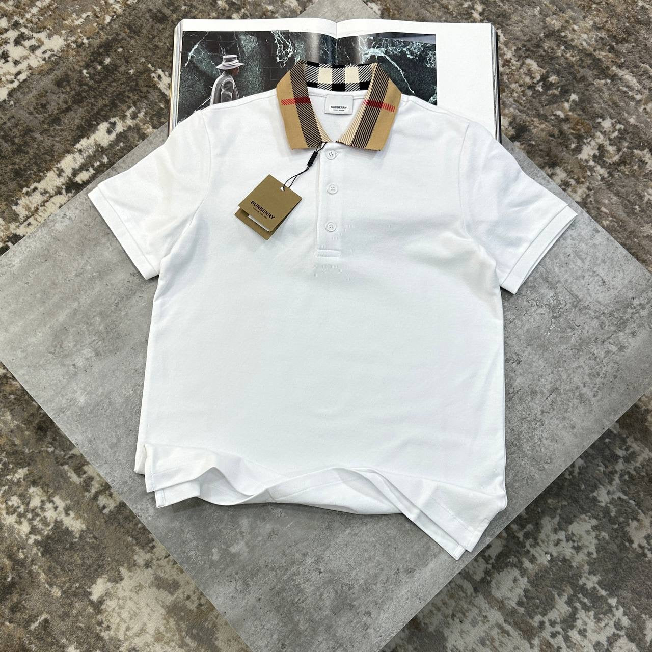 BRBERY SHORT SET WHITE/BEIGE