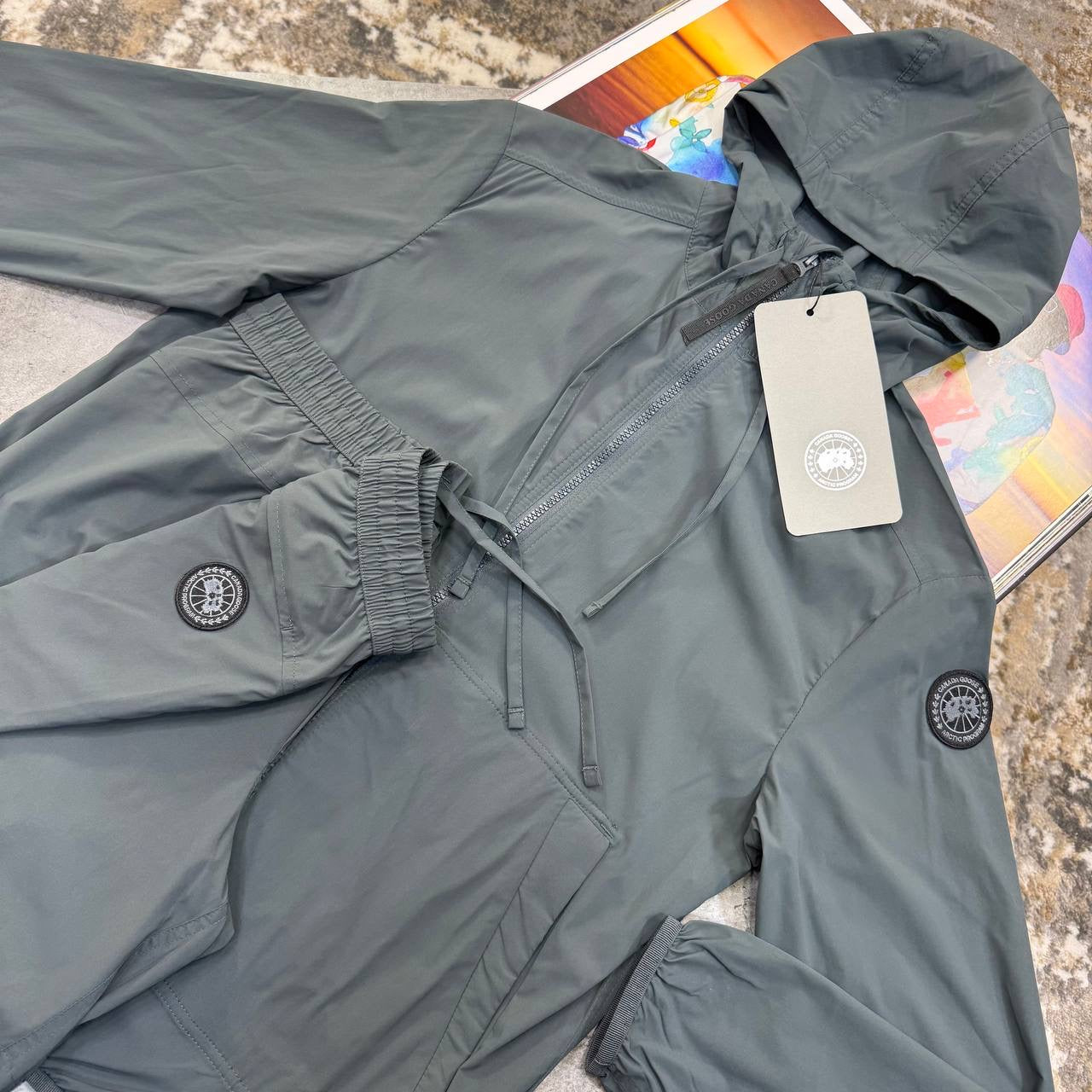 C.G LIGHT WEIGHT JACKET SHORT SET GREY