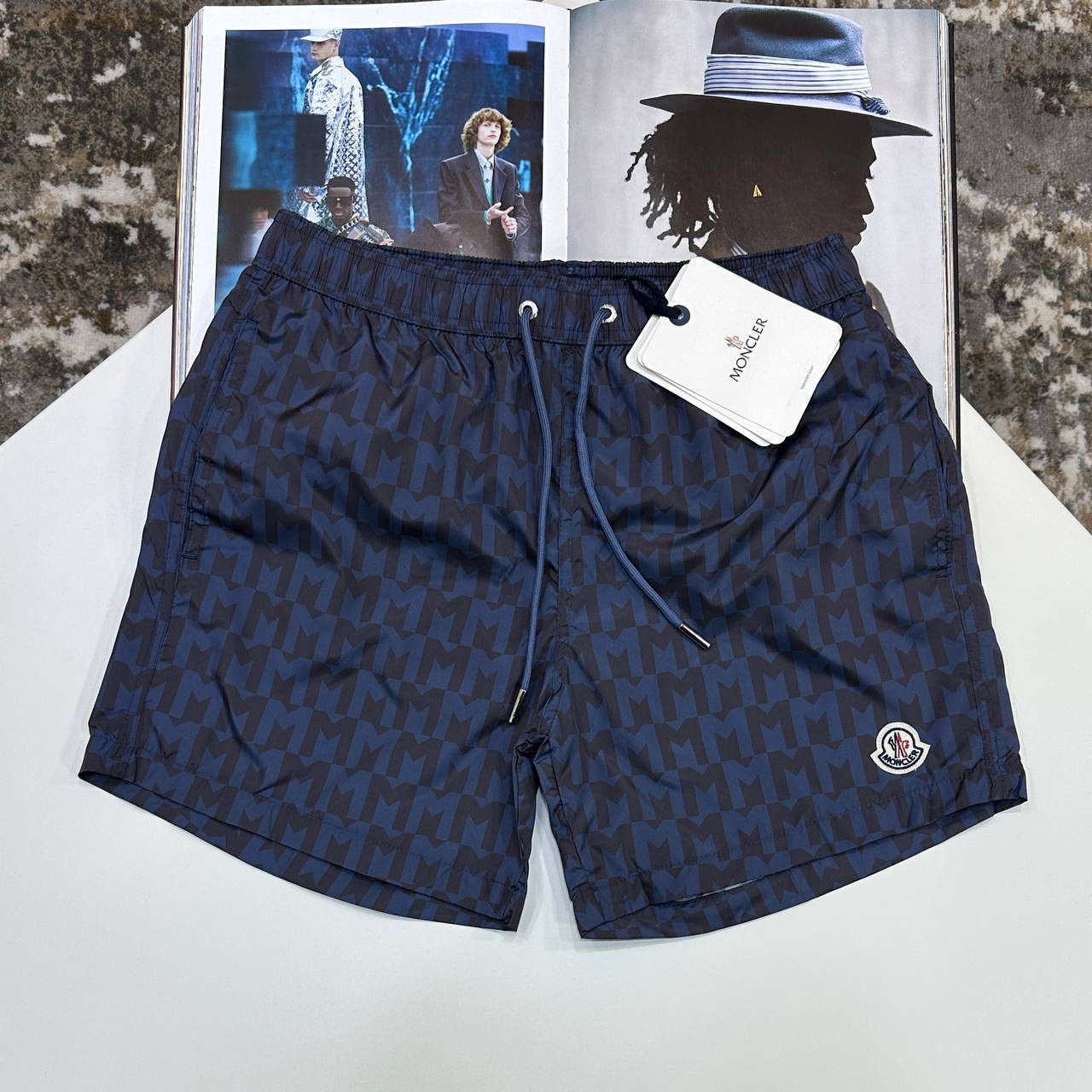 MNLCR SHORT SET WHITE/NAVY