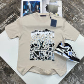 L.V FRONT BIG LOGO TSHIRT-BEIGE