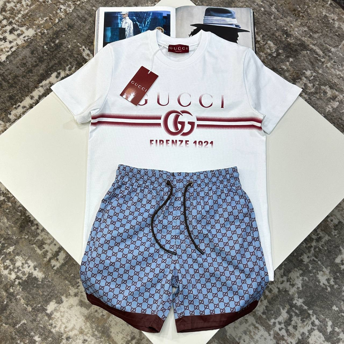 UCI SHORT SET WHITE/BLUE