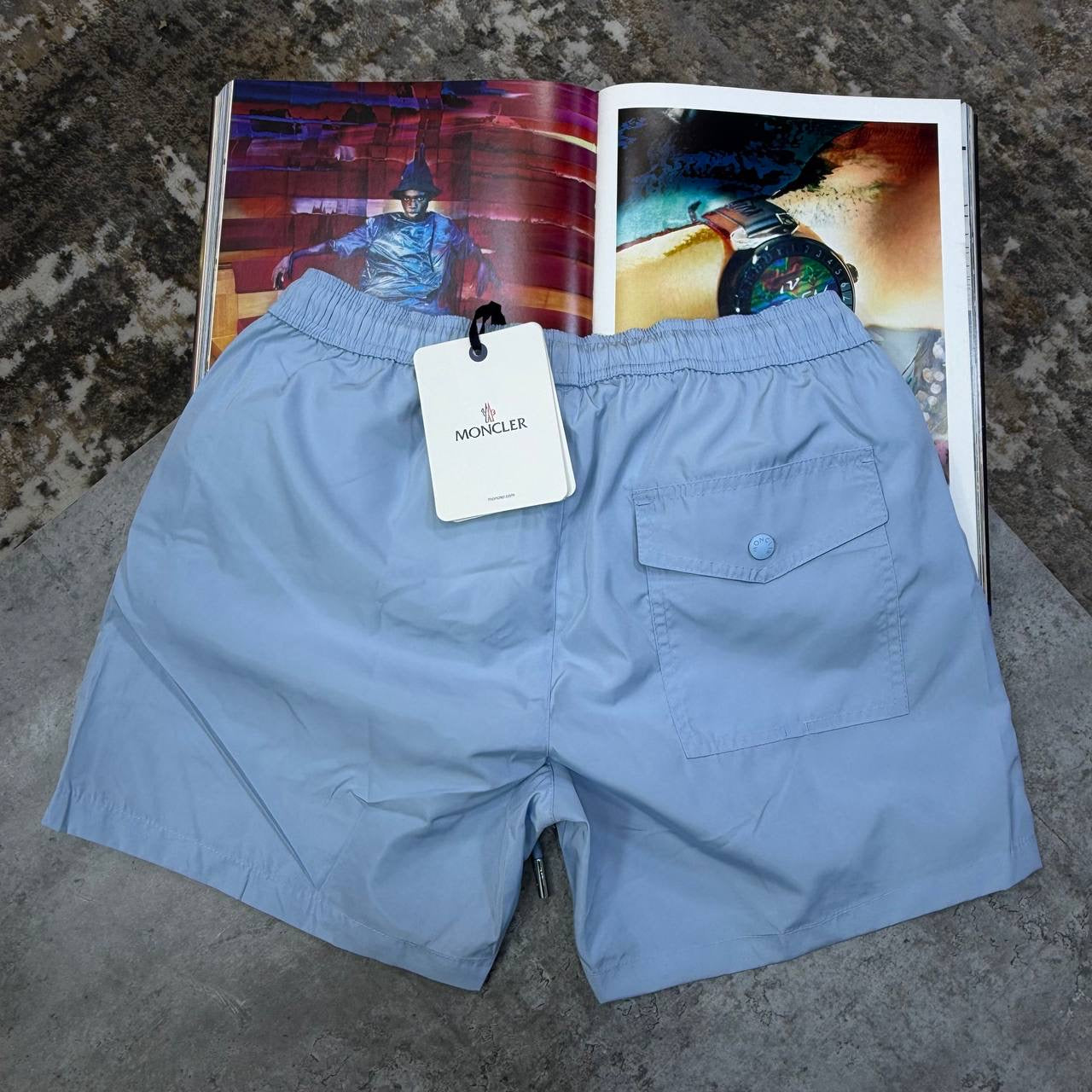 NCLR SIDE ZIP SWIM SHORTS LIGHT BLUE