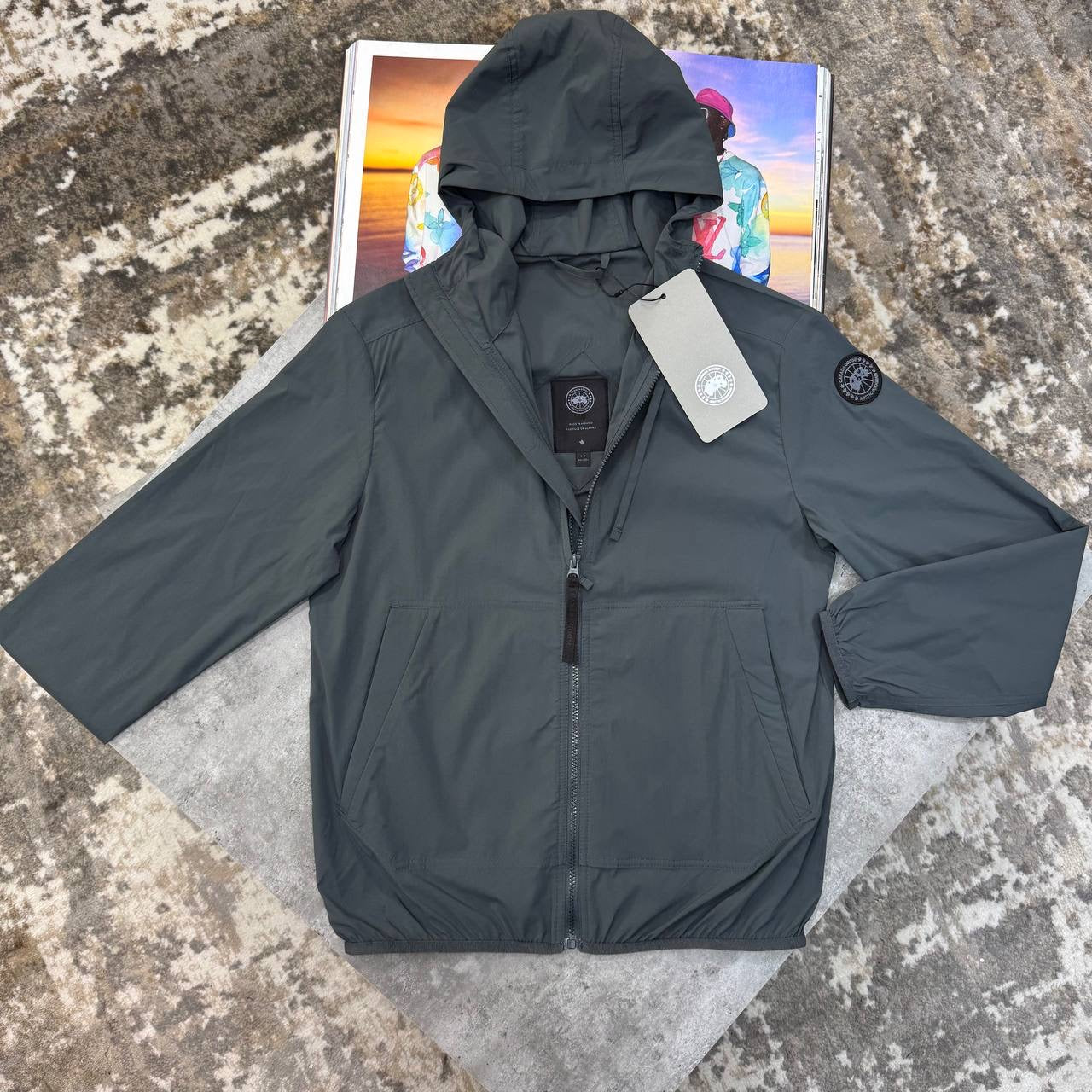 C.G LIGHT WEIGHT JACKET SHORT SET GREY