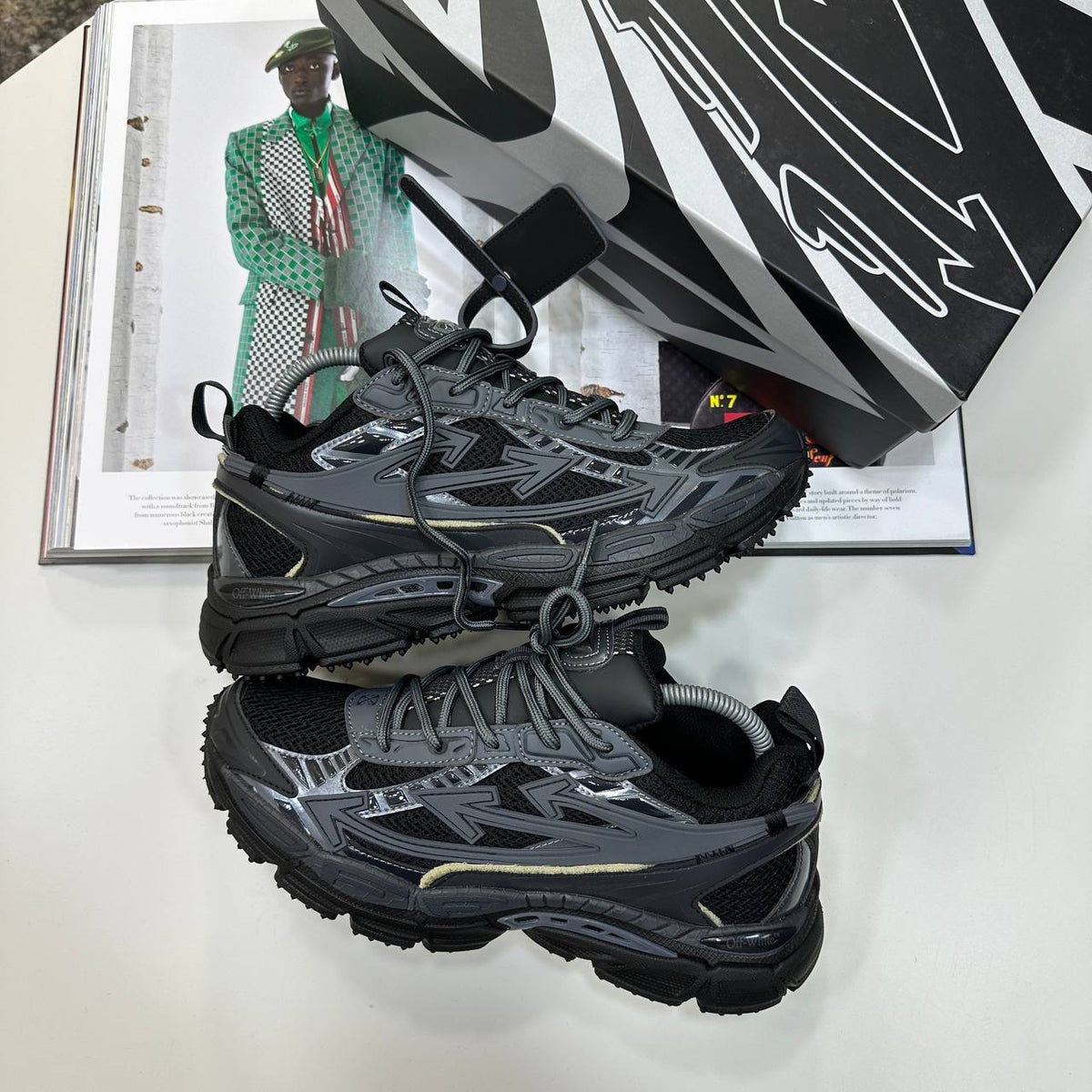 OF-WHITE TRAINER-BLACK