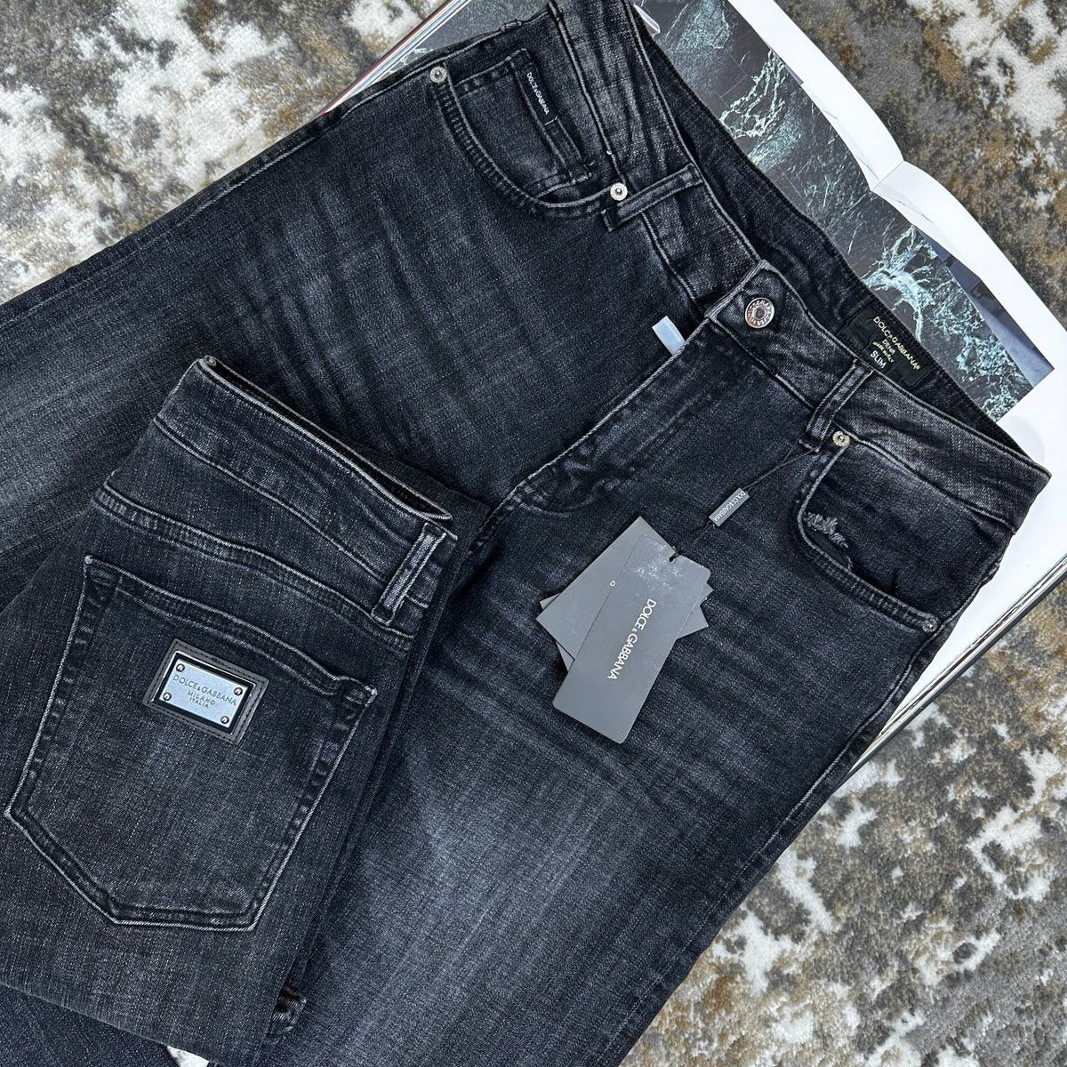 D&G SLIM FIT JEANS BLACK