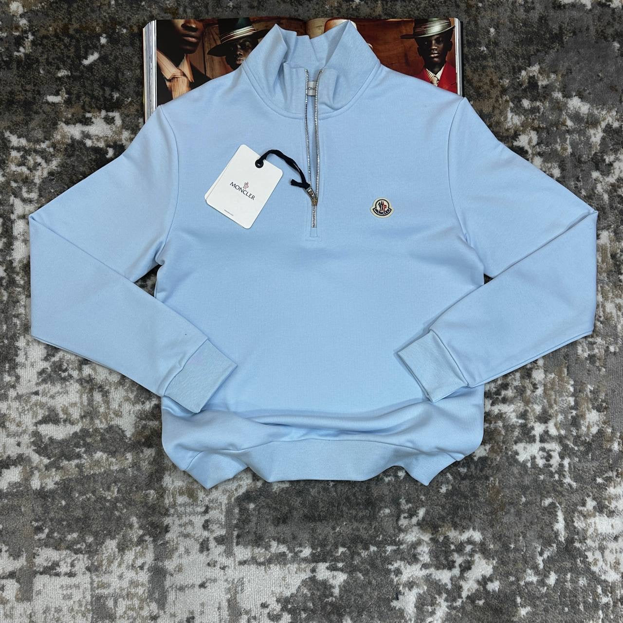MNCLR HALF-ZIP LIGHT BLUE