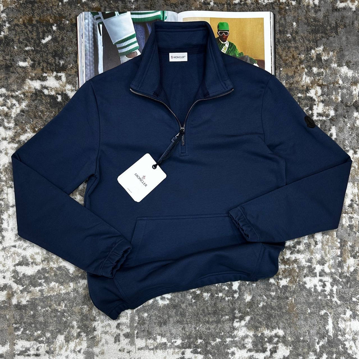 MNCLR HALF ZIP JUMPER-NAVY