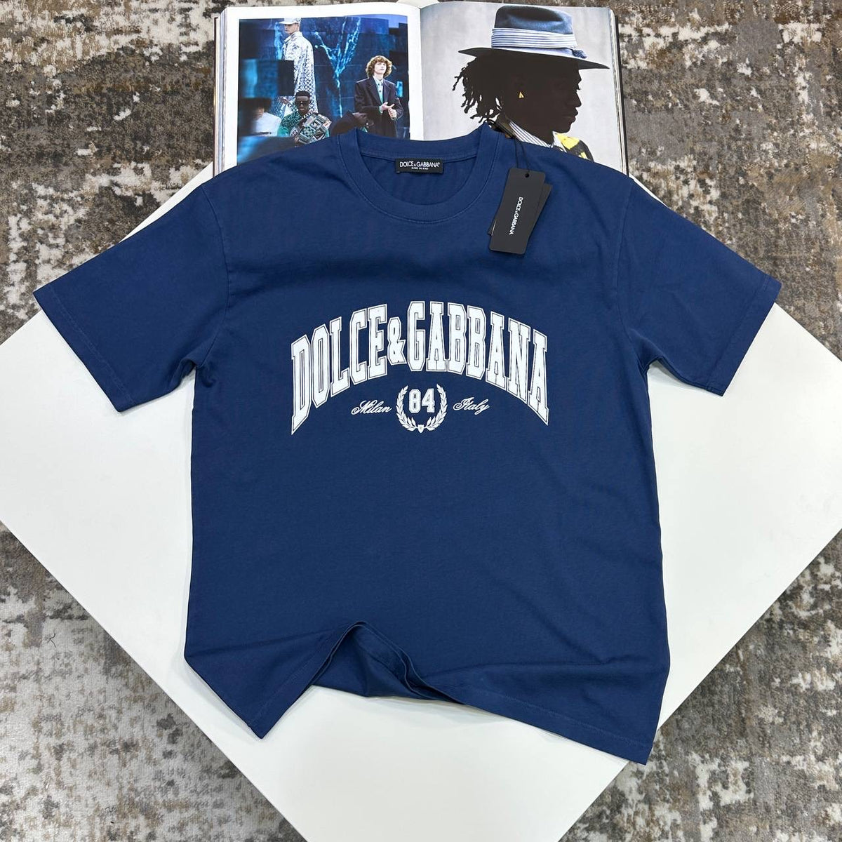 D&G FRONT PRINT TSHIRT-BLUE