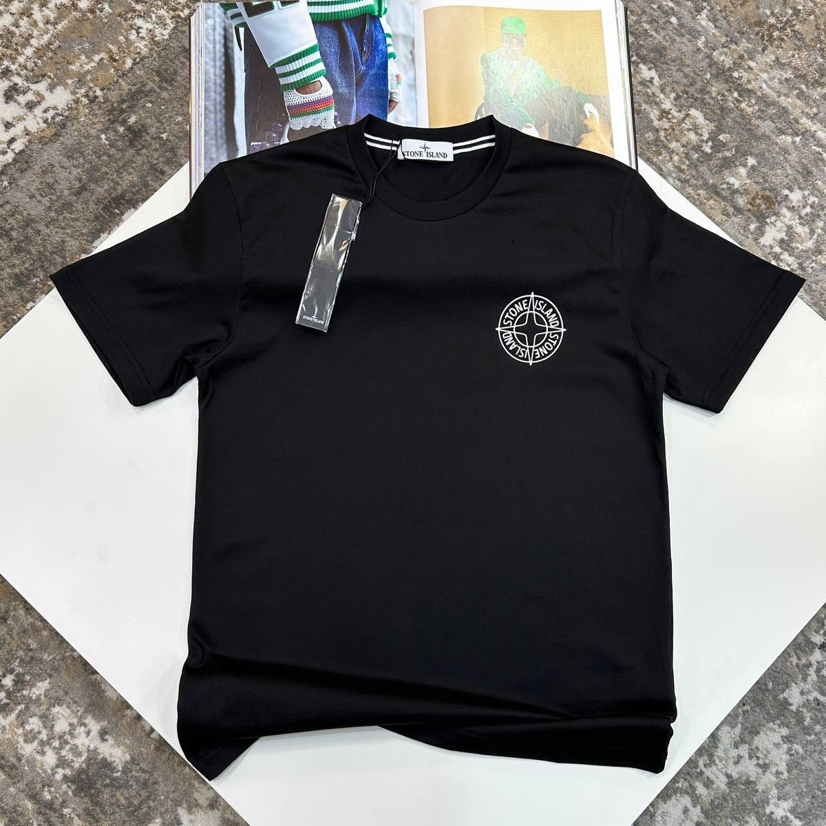 STNE ISLND BACK BIG LOGO TSHIRT-BLACK