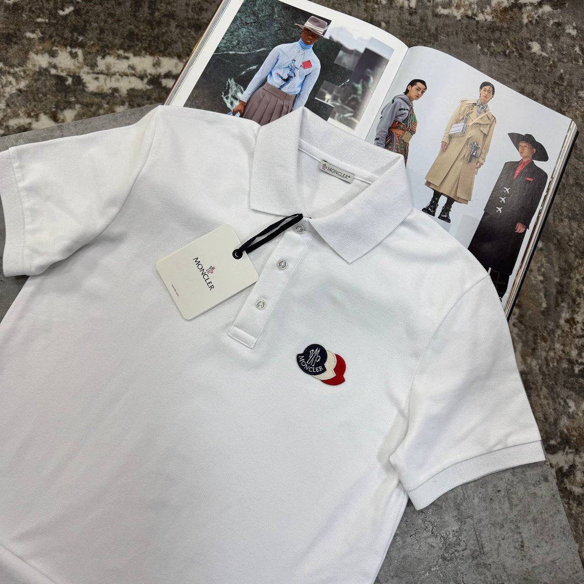 NCLR FRONT BADGE POLO- WHITE