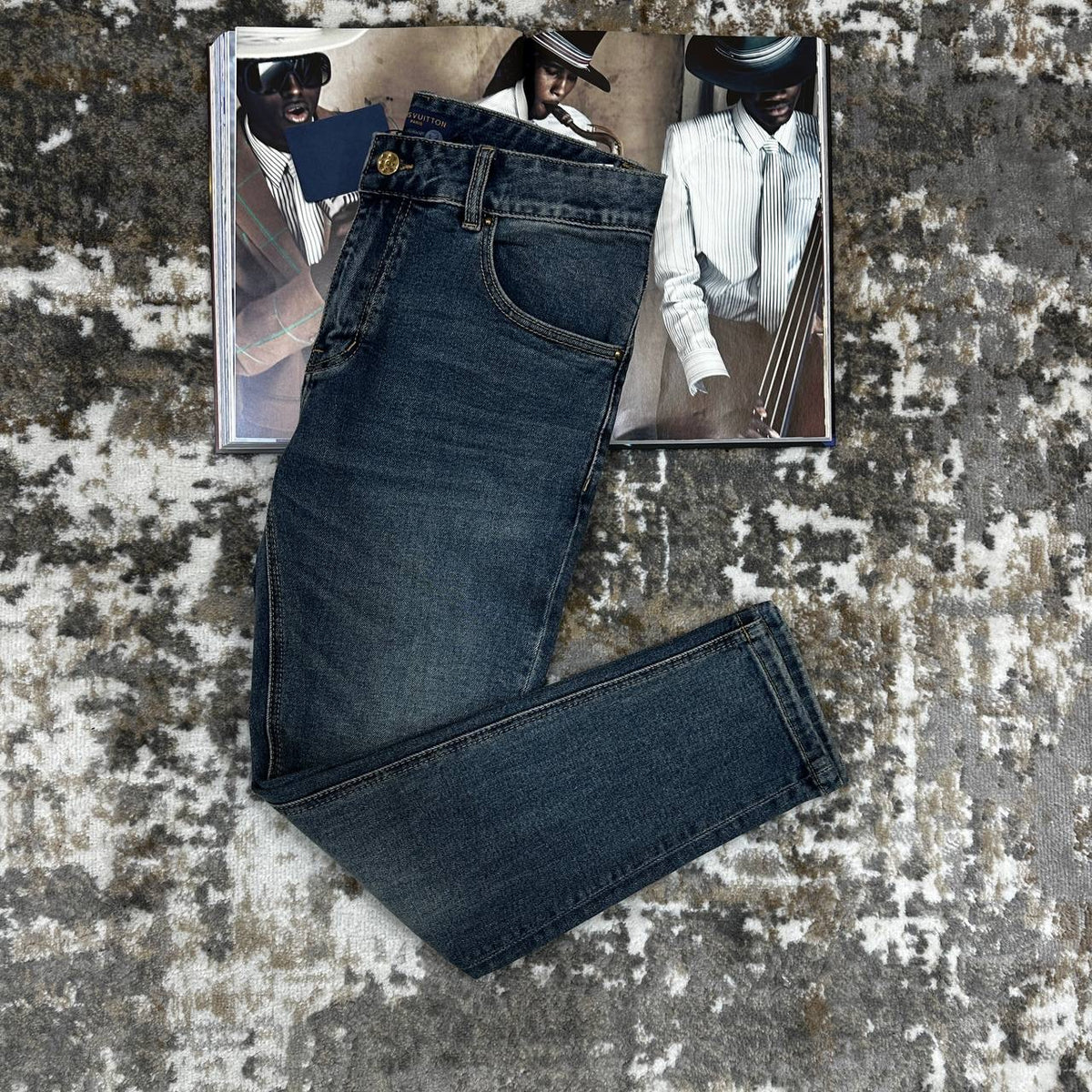 LOUS VUITON  SLIM FIT JEANS GREY