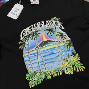 CSA-BLNCA  FRONT BIG PRINT T SHIRT BLACK