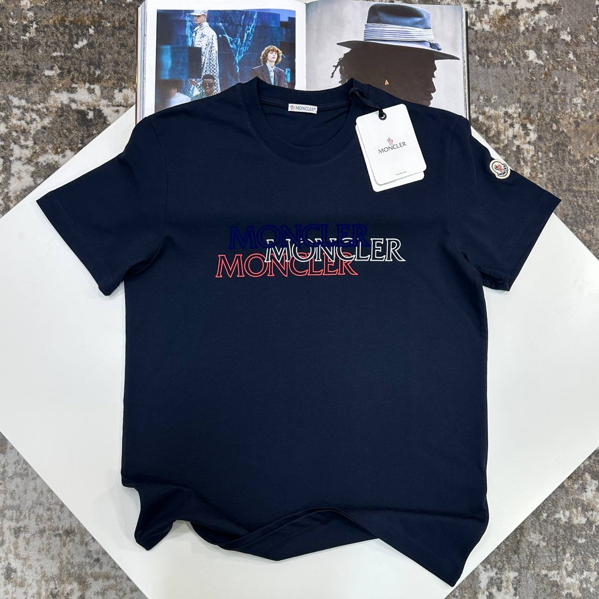 MNCLR FRONT LOGO TSHIRT-NAVY