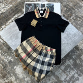 BRBERY SHORT SET BLACK/BEIGE